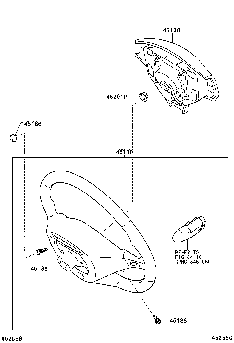 45100-28360-B0 WHEEL ASSY, STEERING product image