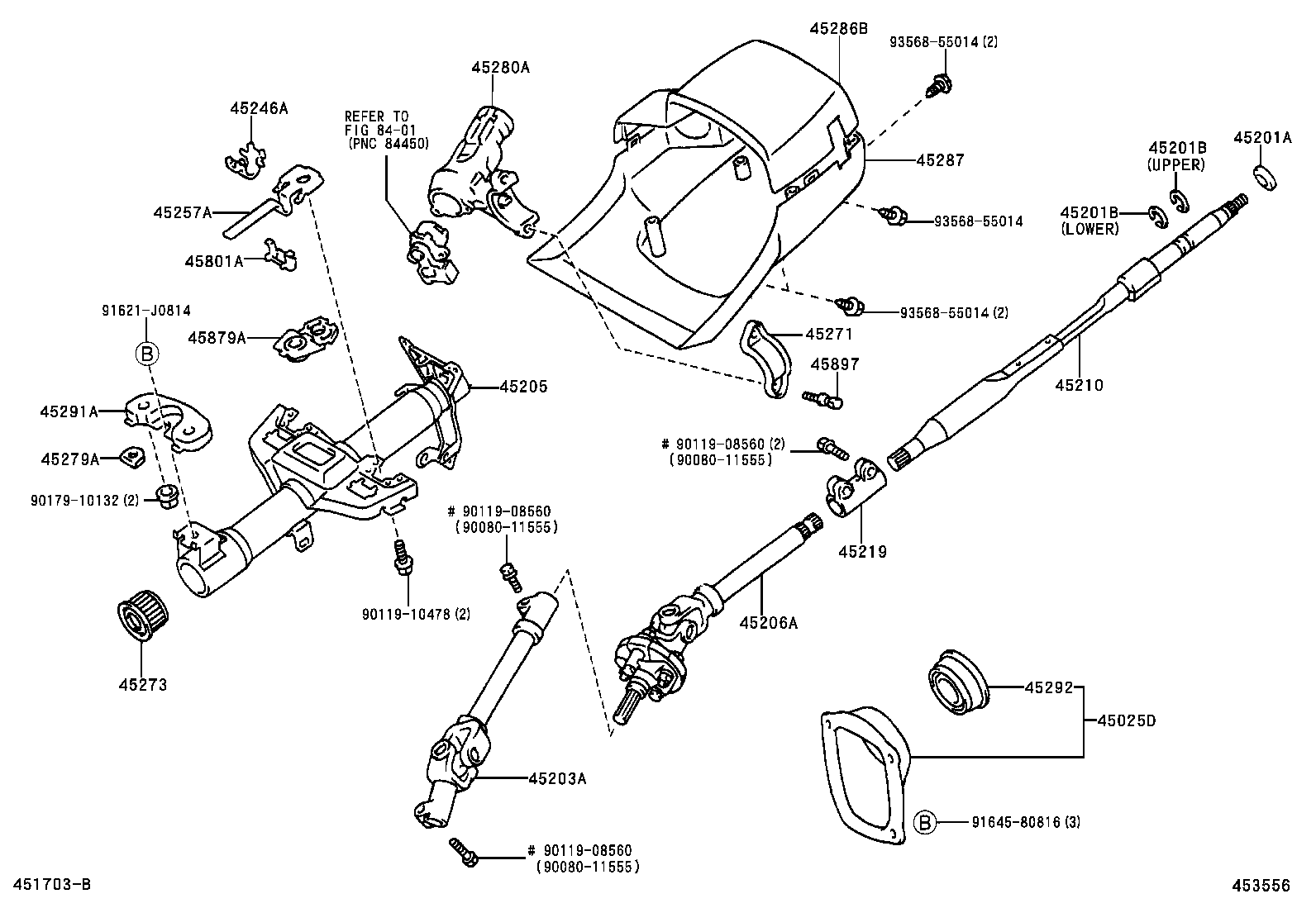 45205-0B020 TUBE SUB-ASSY, STEERING COLUMN product image