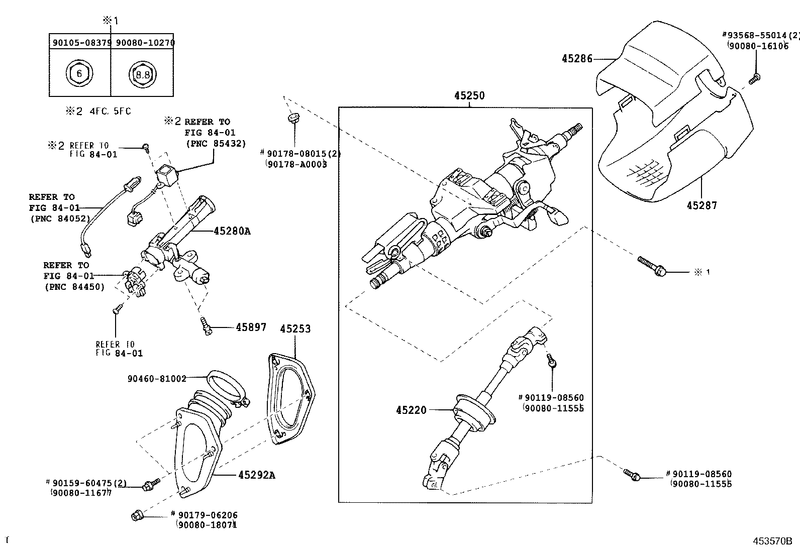 Toyota 45287-AA010-B1 COVER, STEERING COLUMN, LWR