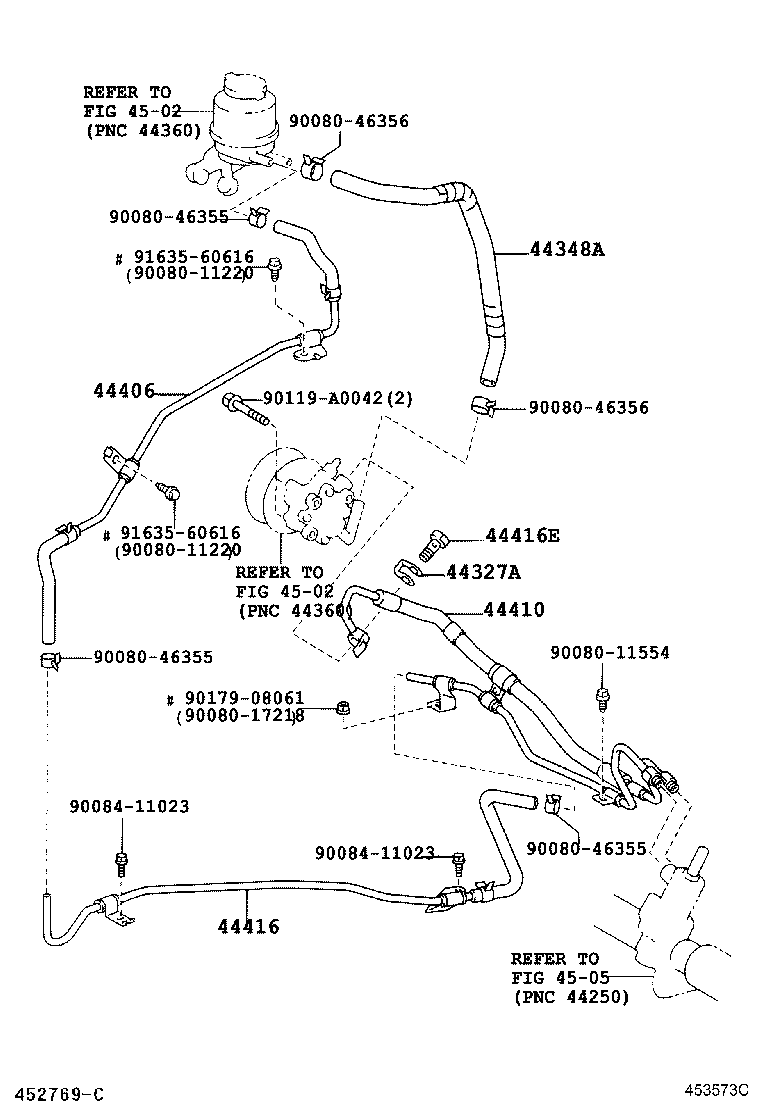 Toyota 44411-06081 HOSE, PRESSURE FEED