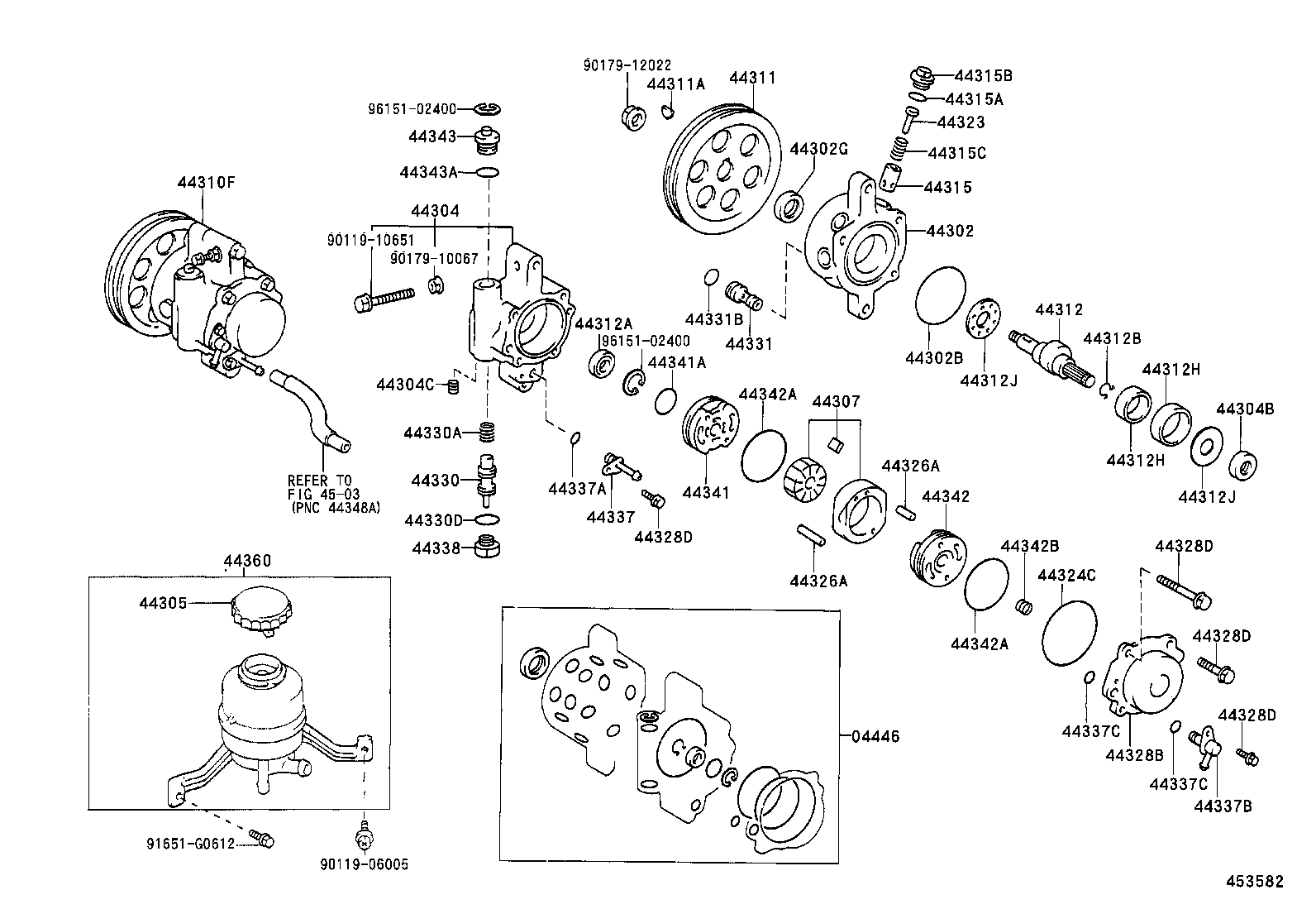 44302-20080 HOUSING SUB-ASSY, VANE PUMP, FRONT product image
