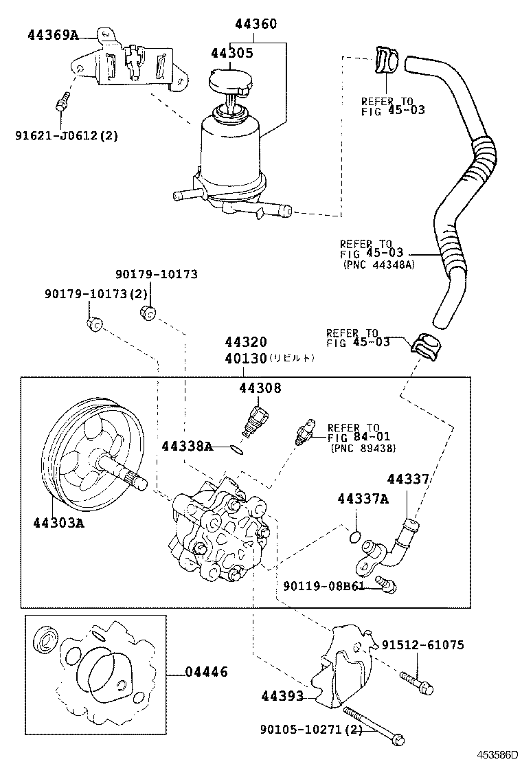 40130-42080 PUMP ASSY,VANE REBUILT product image