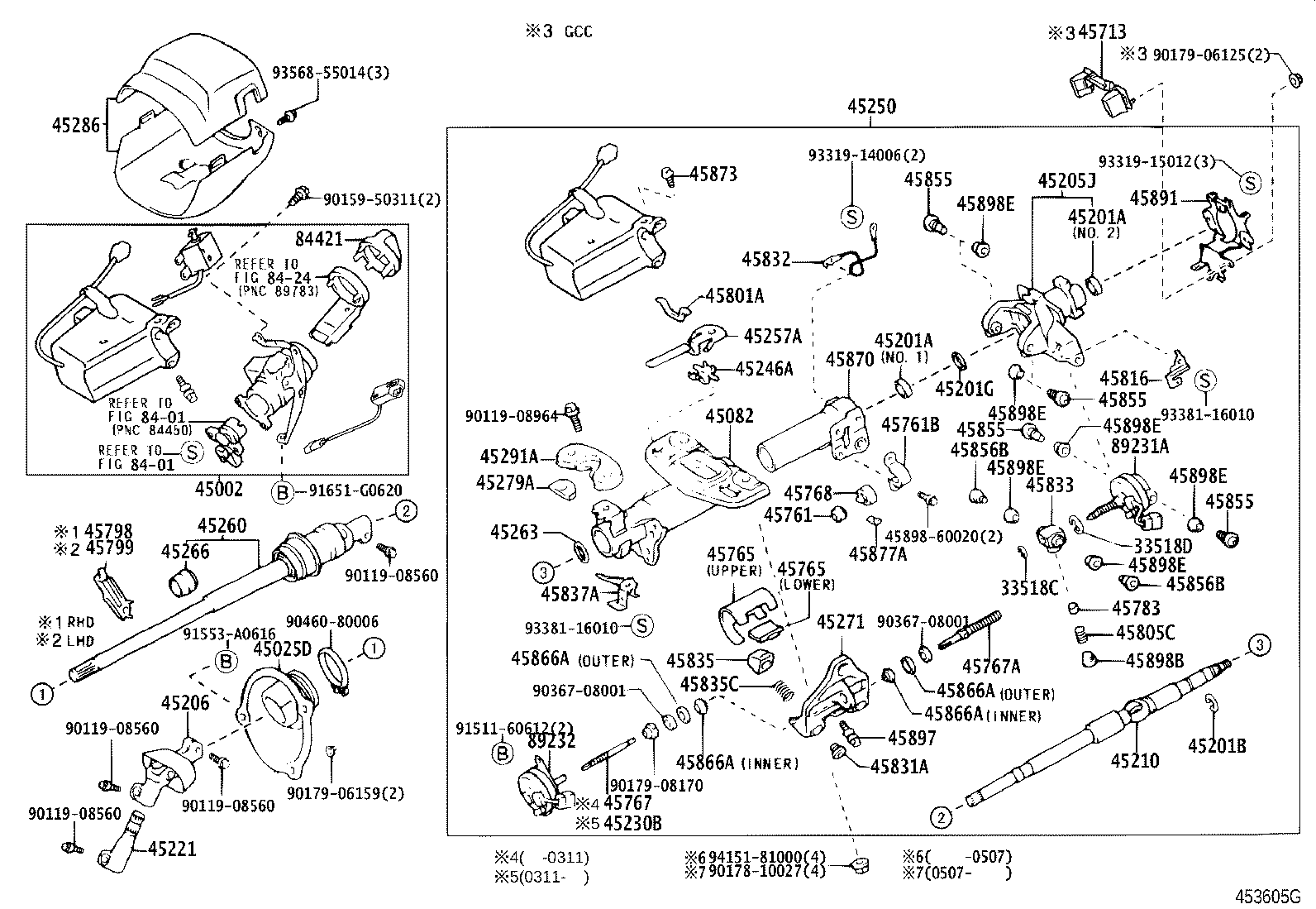 45250-50171 COLUMN ASSY, STEERING product image