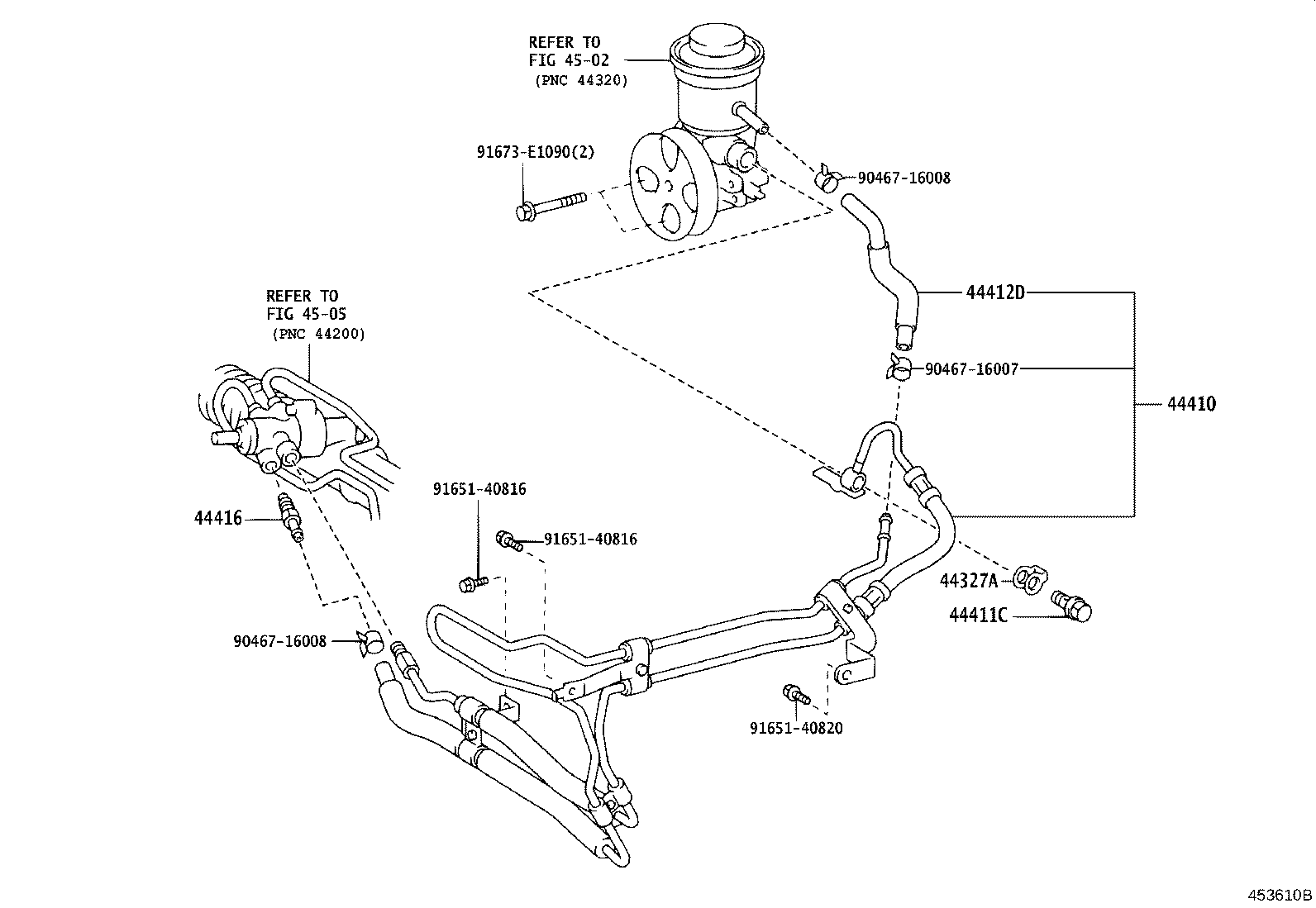 44348-26130 HOSE, OIL RESERVOIR TO PUMP, NO.1 product image