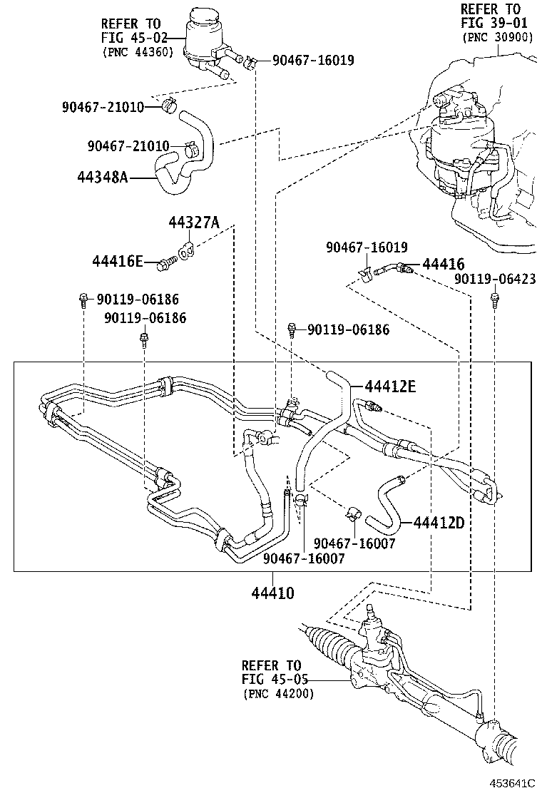 44348-28291 HOSE, OIL RESERVOIR TO PUMP, NO.1 product image
