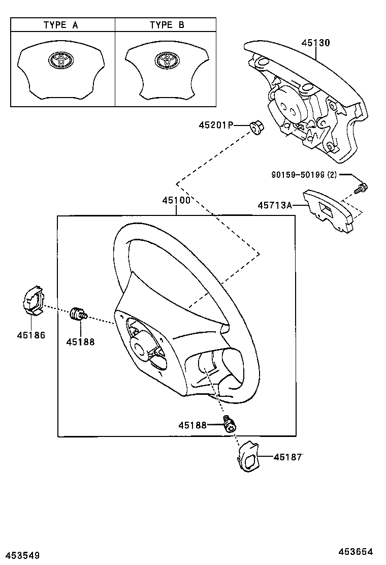 45130-48050-B0 BUTTON ASSY, HORN product image