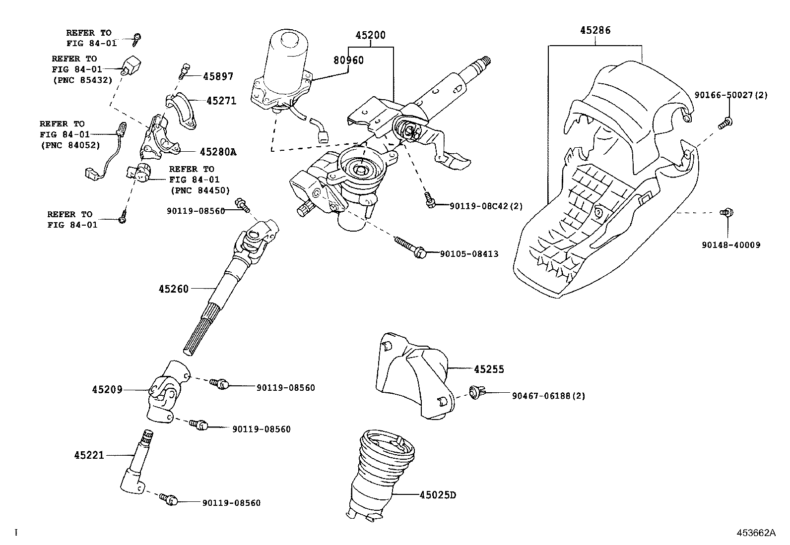 45200-52081 POST ASSY, STEERING product image