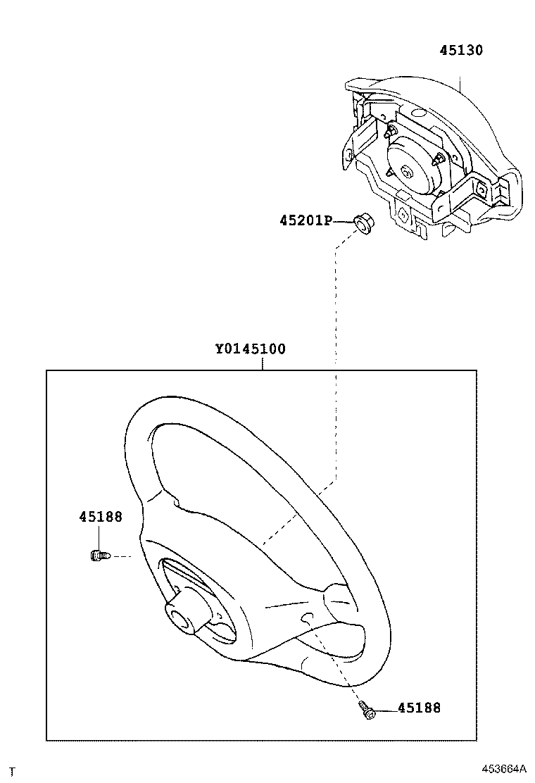 45130-52340-A0 BUTTON ASSY, HORN product image