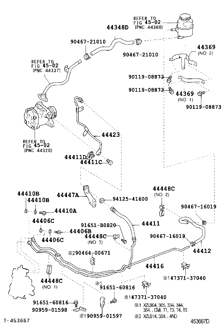 44447-37140 BRACKET, HOSE SUPPORT NO.2 product image