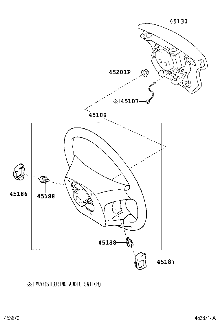 45100-28340-B0 WHEEL ASSY, STEERING product image