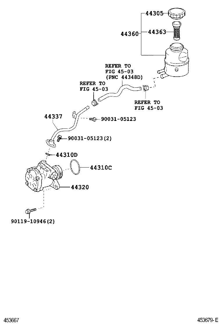 44337-37060 UNION, POWER STEERING SUCTION PORT product image