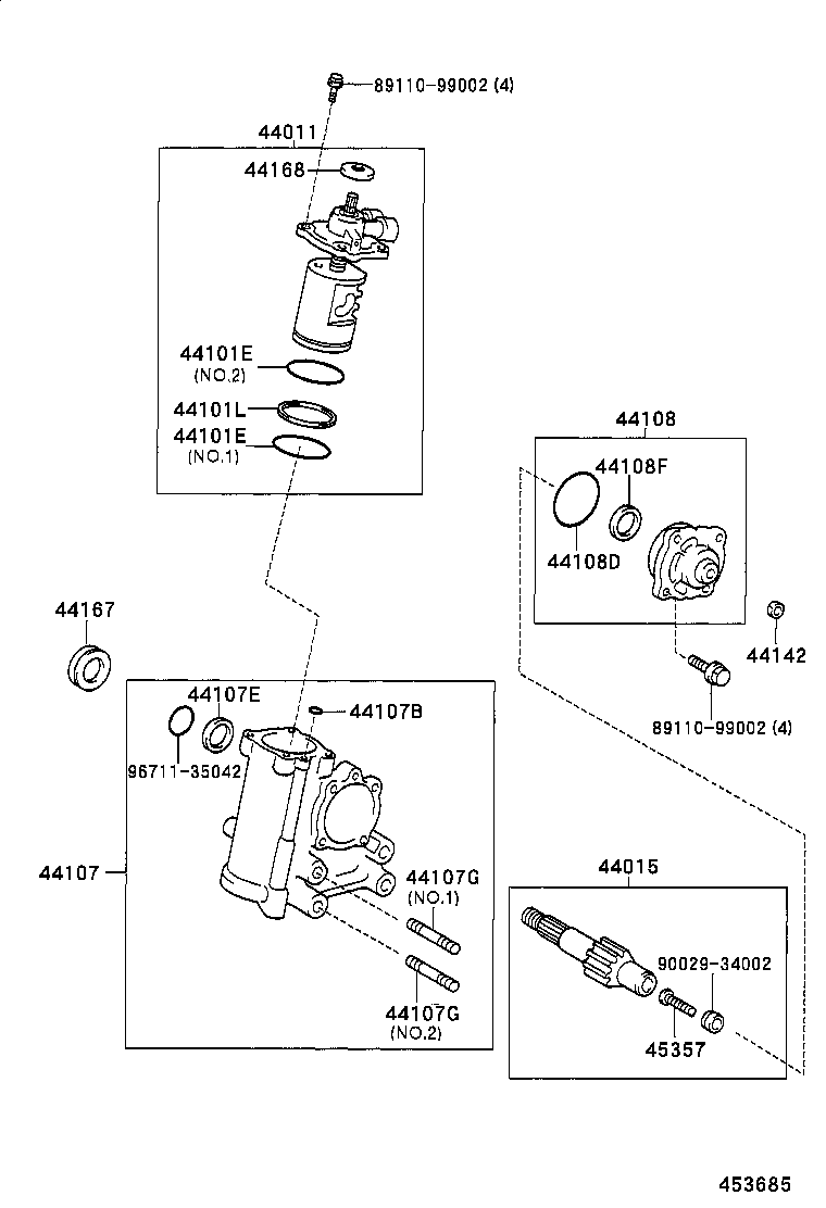 04445-37060 GASKET KIT, POWER STEERING GEAR(FOR RECIRCULATING BALL) product image