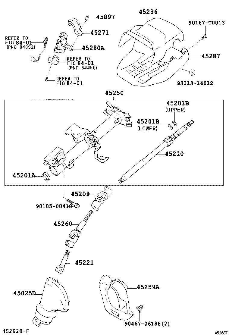 45025-02020 COVER SUB-ASSY, STEERING COLUMN HOLE, NO.1 product image