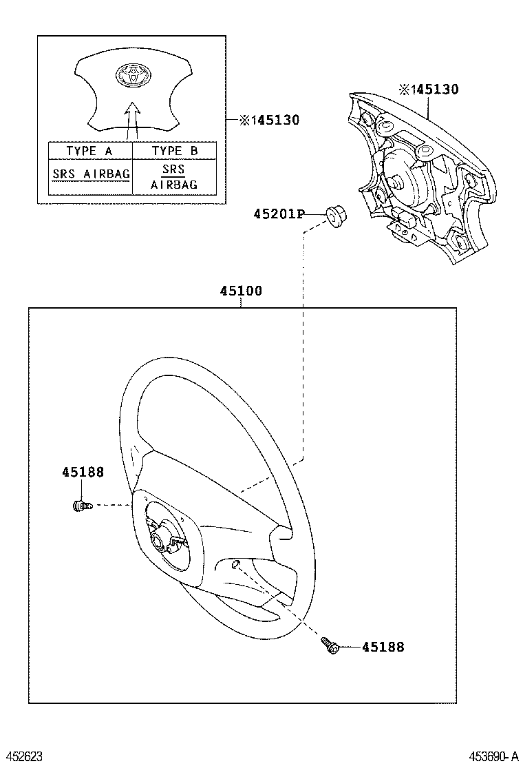 45107-26010 WIRE SUB-ASSY, HORN BUTTON product image