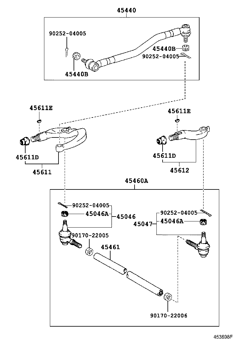 45612-39335 ARM, STEERING KNUCKLE, LH product image