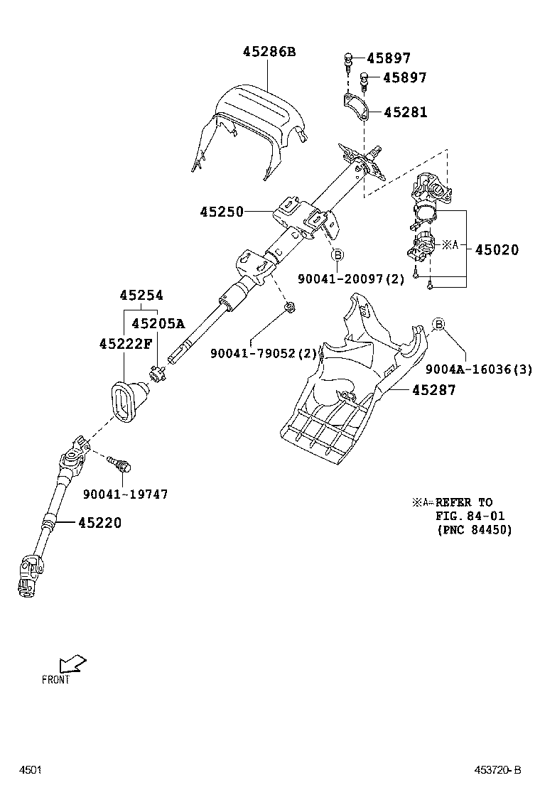 Toyota 45287-BZ080-E0 COVER, STEERING COLUMN, LWR