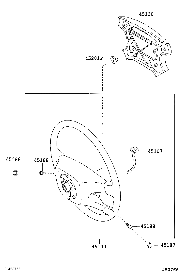 45107-06010 WIRE SUB-ASSY, HORN BUTTON product image