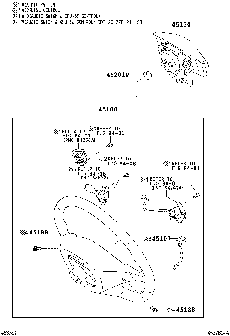 45107-02010 WIRE SUB-ASSY, HORN BUTTON product image