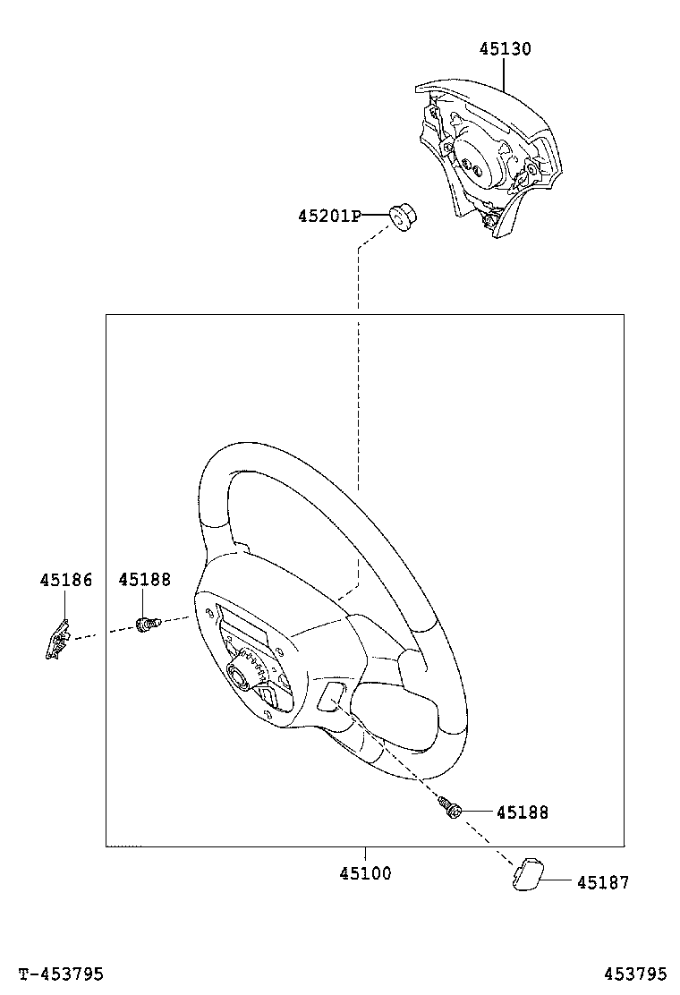 45130-33360-C0 BUTTON ASSY, HORN product image