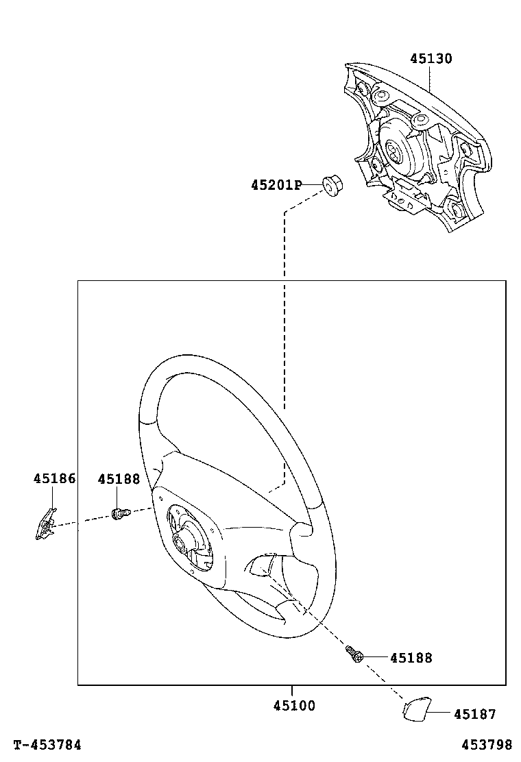 45100-06451 WHEEL ASSY, STEERING product image