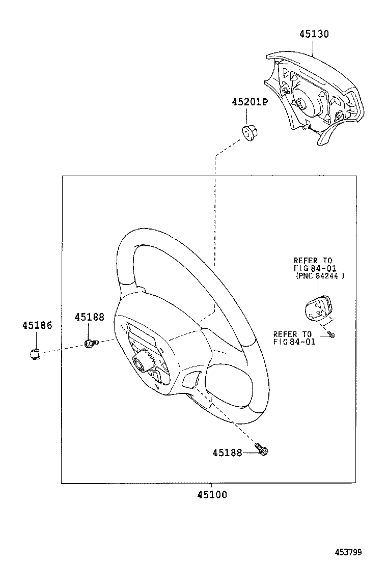 45130-33360-B0 BUTTON ASSY, HORN product image