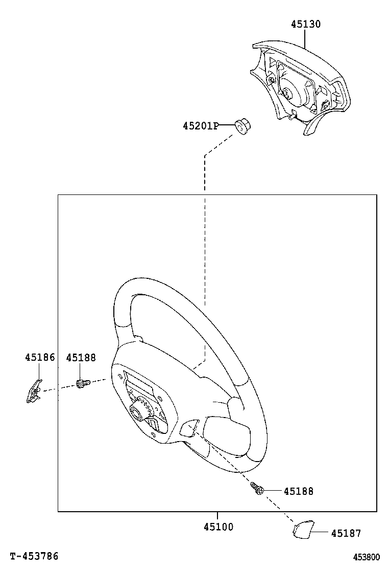 45100-06451 WHEEL ASSY, STEERING product image