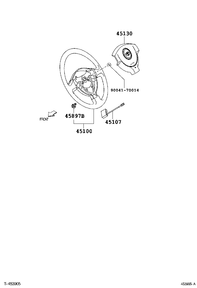 45107-B2010 WIRE SUB-ASSY, HORN BUTTON product image