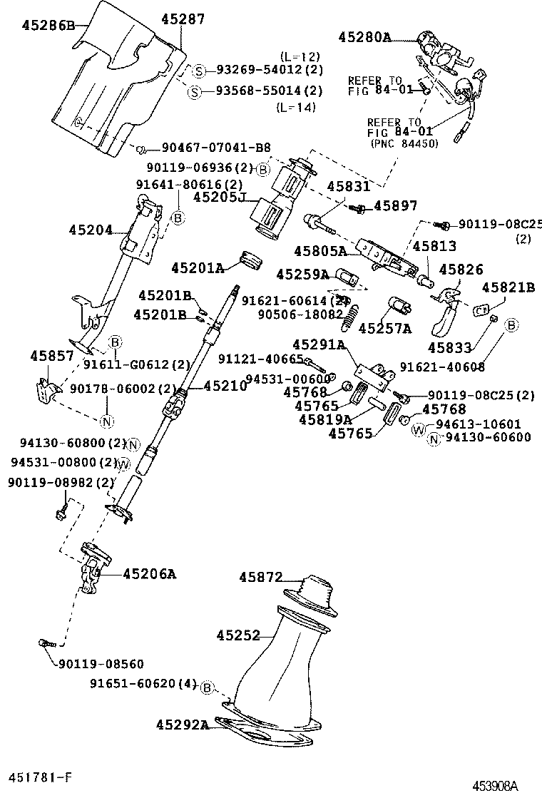 45210-37100 SHAFT ASSY, STEERING MAIN product image