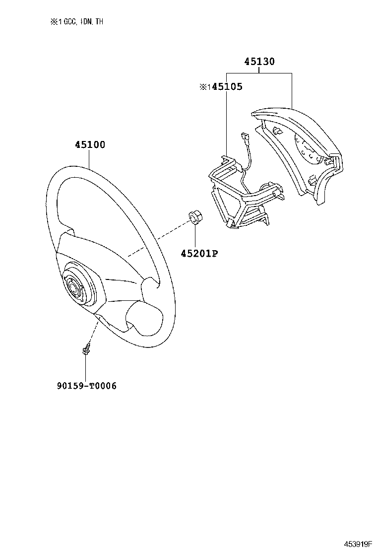 45100-02090-E4 WHEEL ASSY, STEERING product image