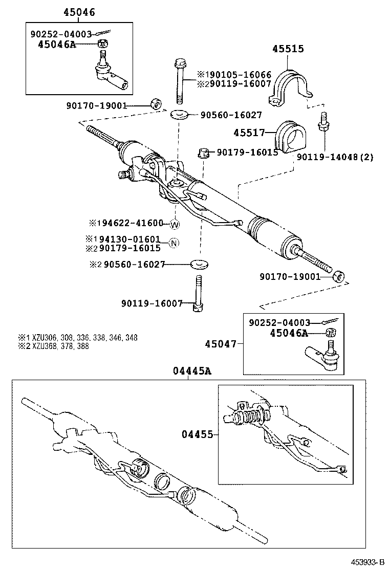 44250-37020 GEAR ASSY, POWER STEERING(FOR RACK & PINION) product image