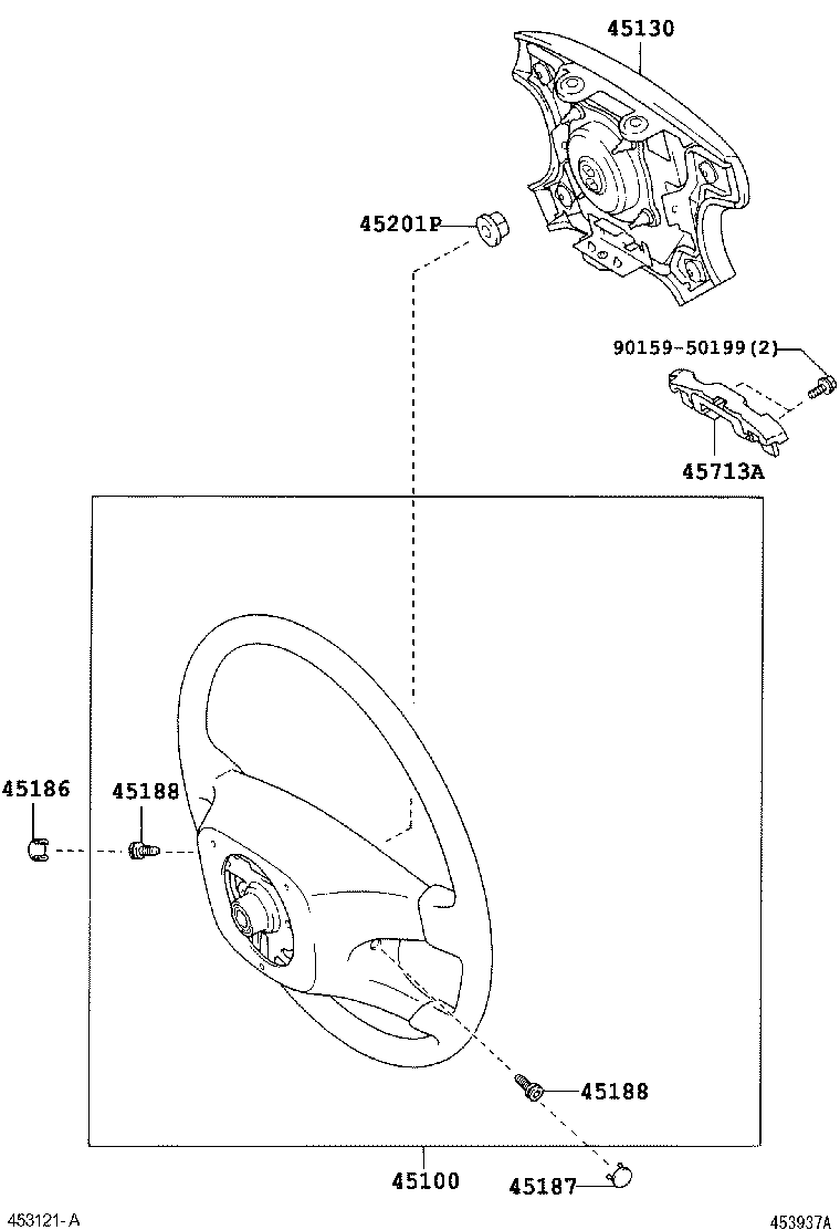 90080-14042 SCREW, STEERING WHEEL PAD ATTACHING product image