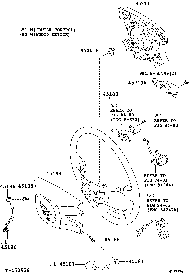 90080-14042 SCREW, STEERING WHEEL PAD ATTACHING product image