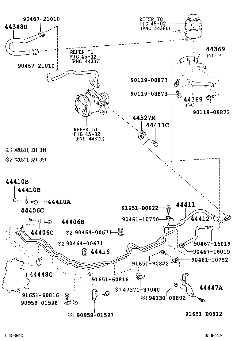44447-37140 BRACKET, HOSE SUPPORT NO.2 product image