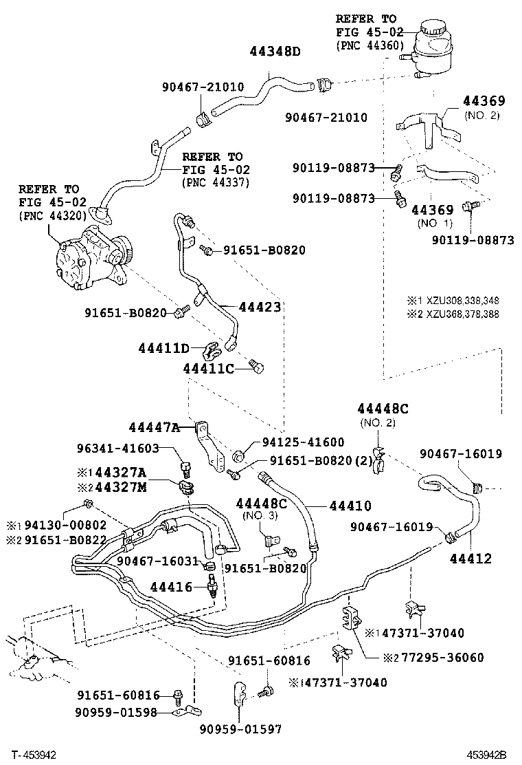44447-37140 BRACKET, HOSE SUPPORT NO.2 product image