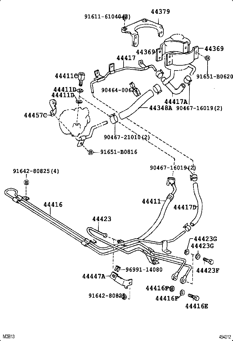 44369-36030 BRACKET, OIL RESERVOIR, NO.2 product image