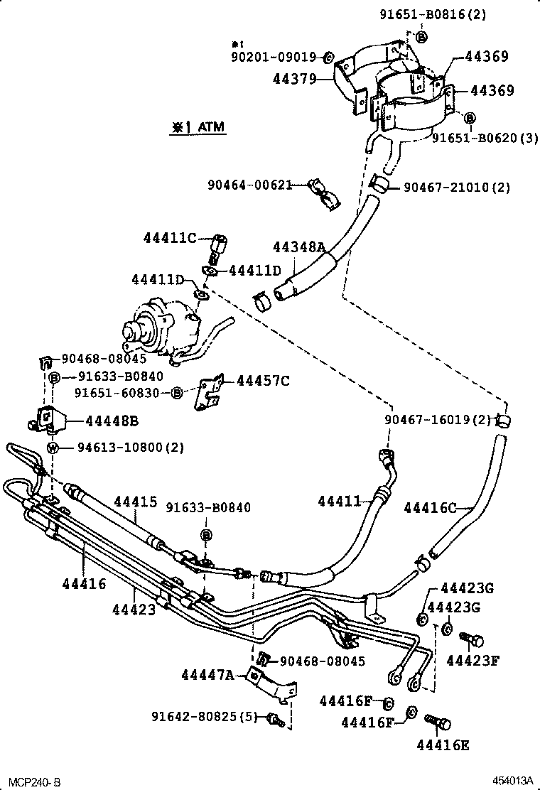 44369-36030 BRACKET, OIL RESERVOIR, NO.2 product image