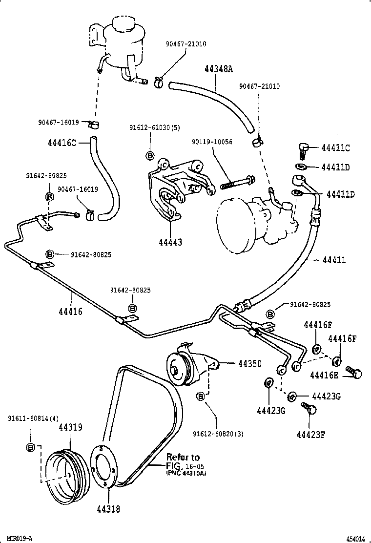 44369-36030 BRACKET, OIL RESERVOIR, NO.2 product image