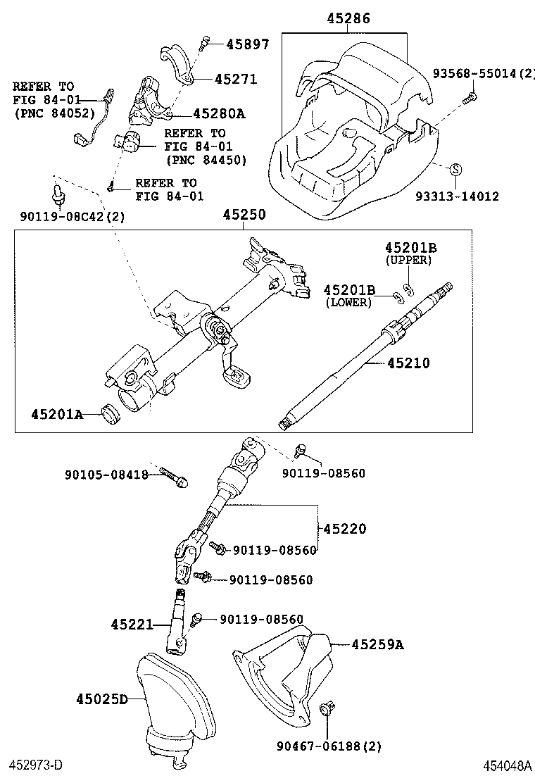 45220-44040 SHAFT ASSY, STEERING INTERMEDIATE product image