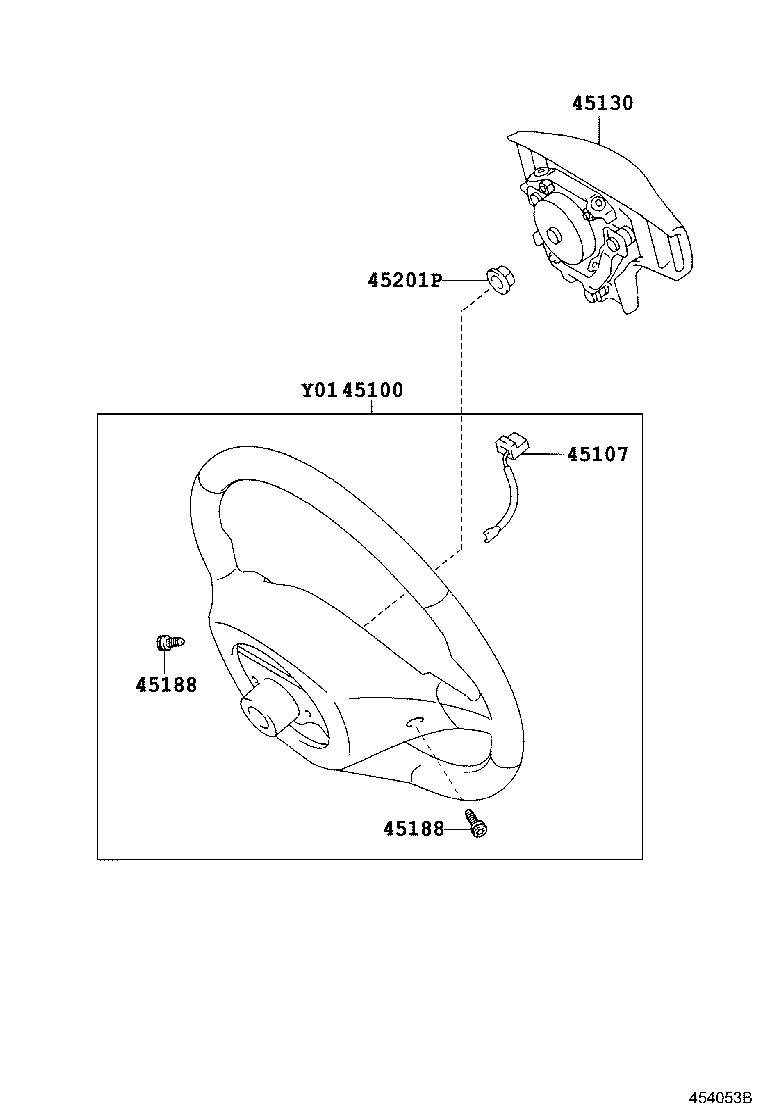 45116-44010 ORNAMENT, STEERING WHEEL, NO.1 product image