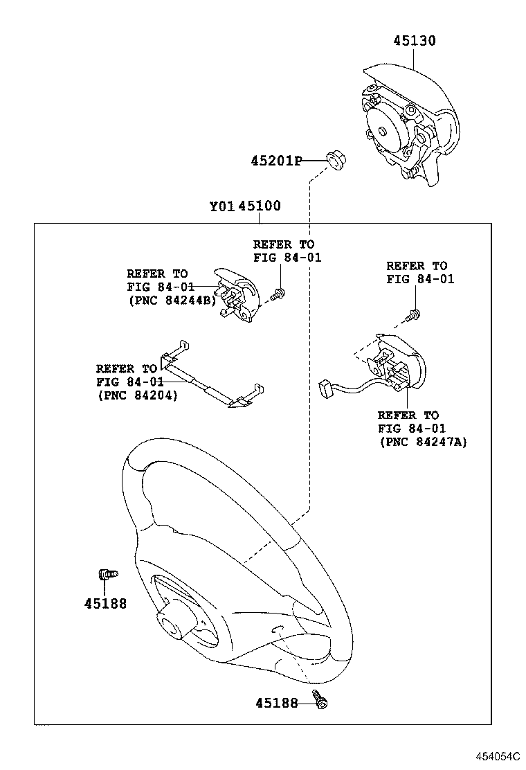 45116-44010 ORNAMENT, STEERING WHEEL, NO.1 product image