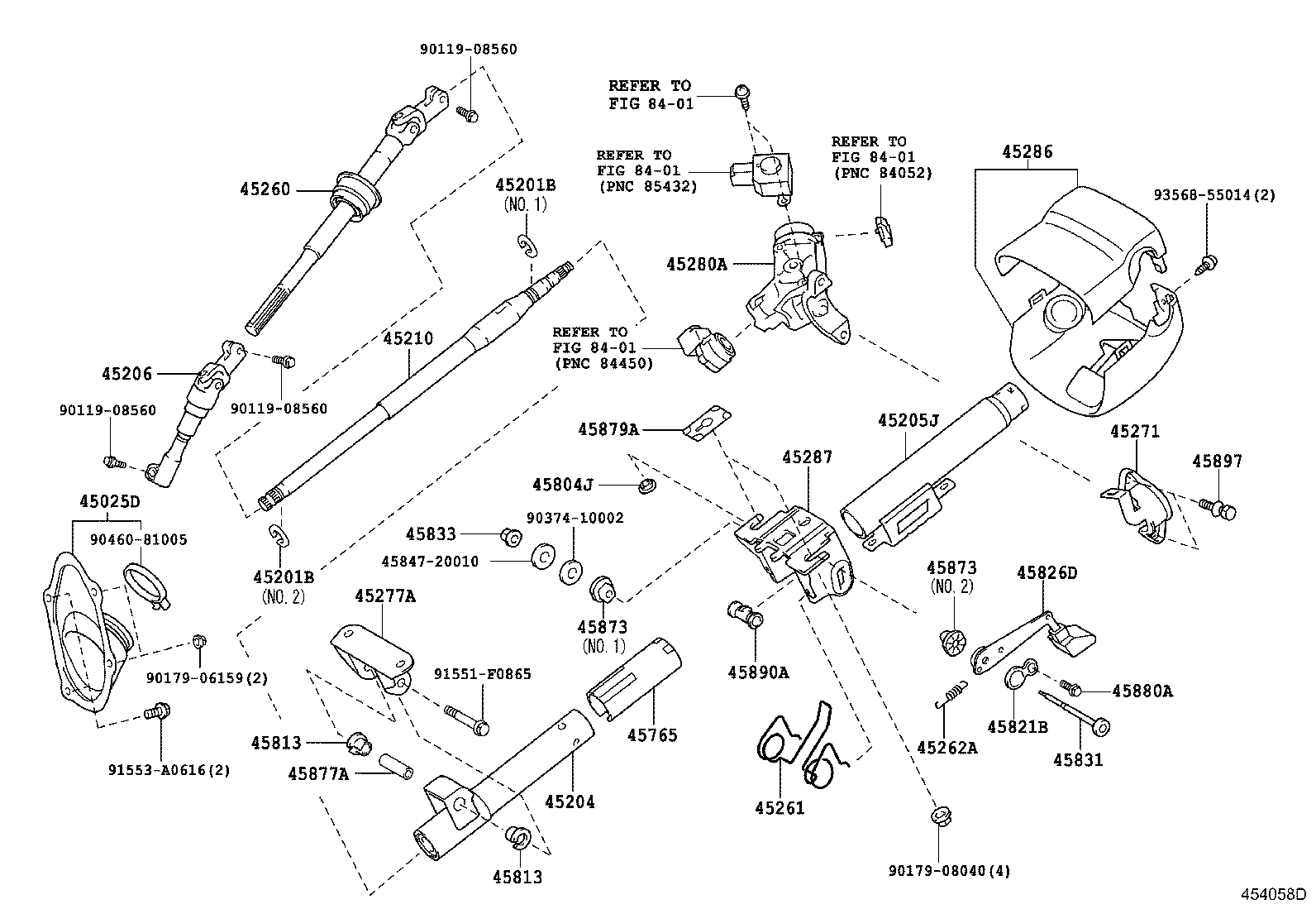 45210-22280 SHAFT ASSY, STEERING MAIN product image