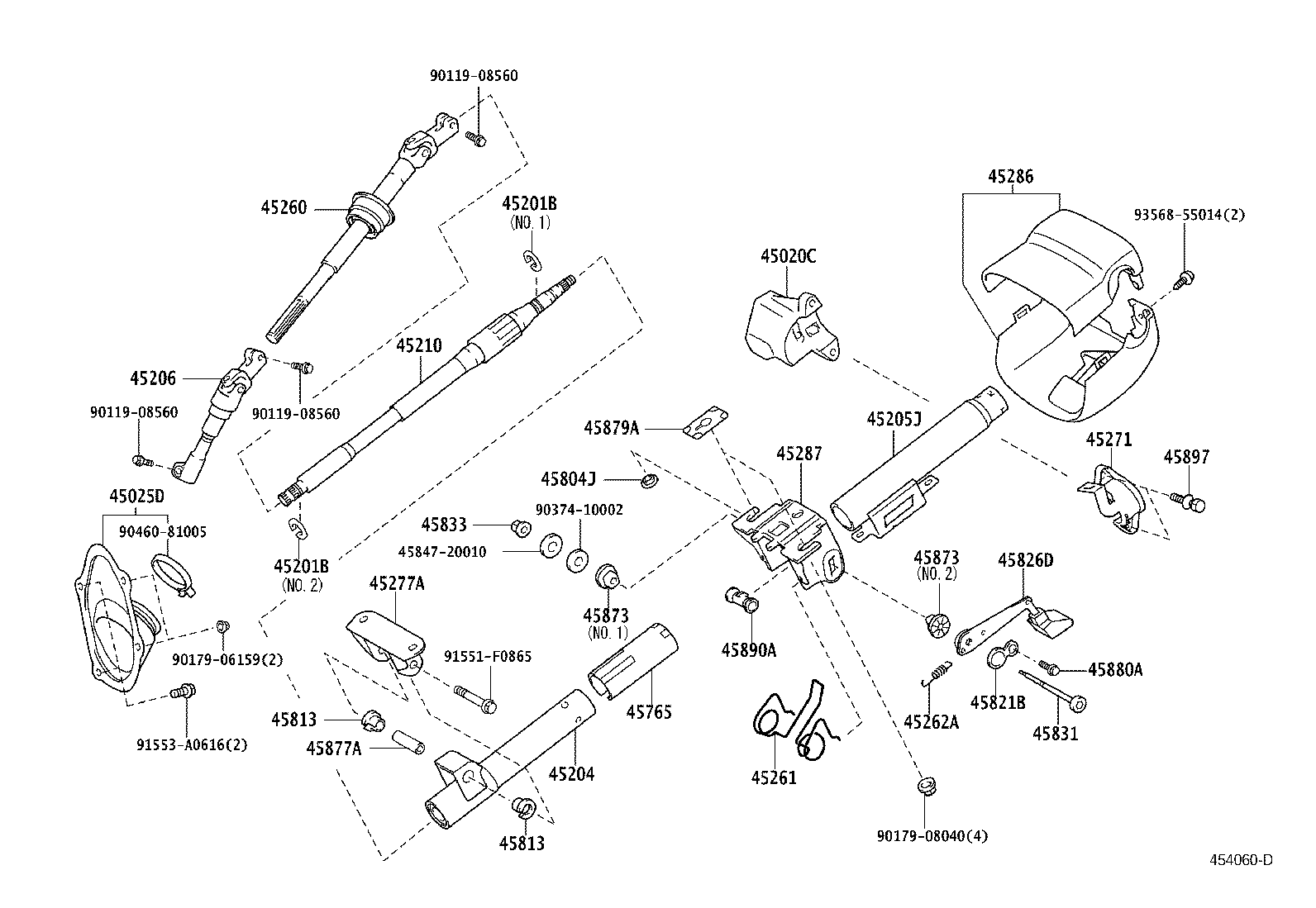 45210-22280 SHAFT ASSY, STEERING MAIN product image
