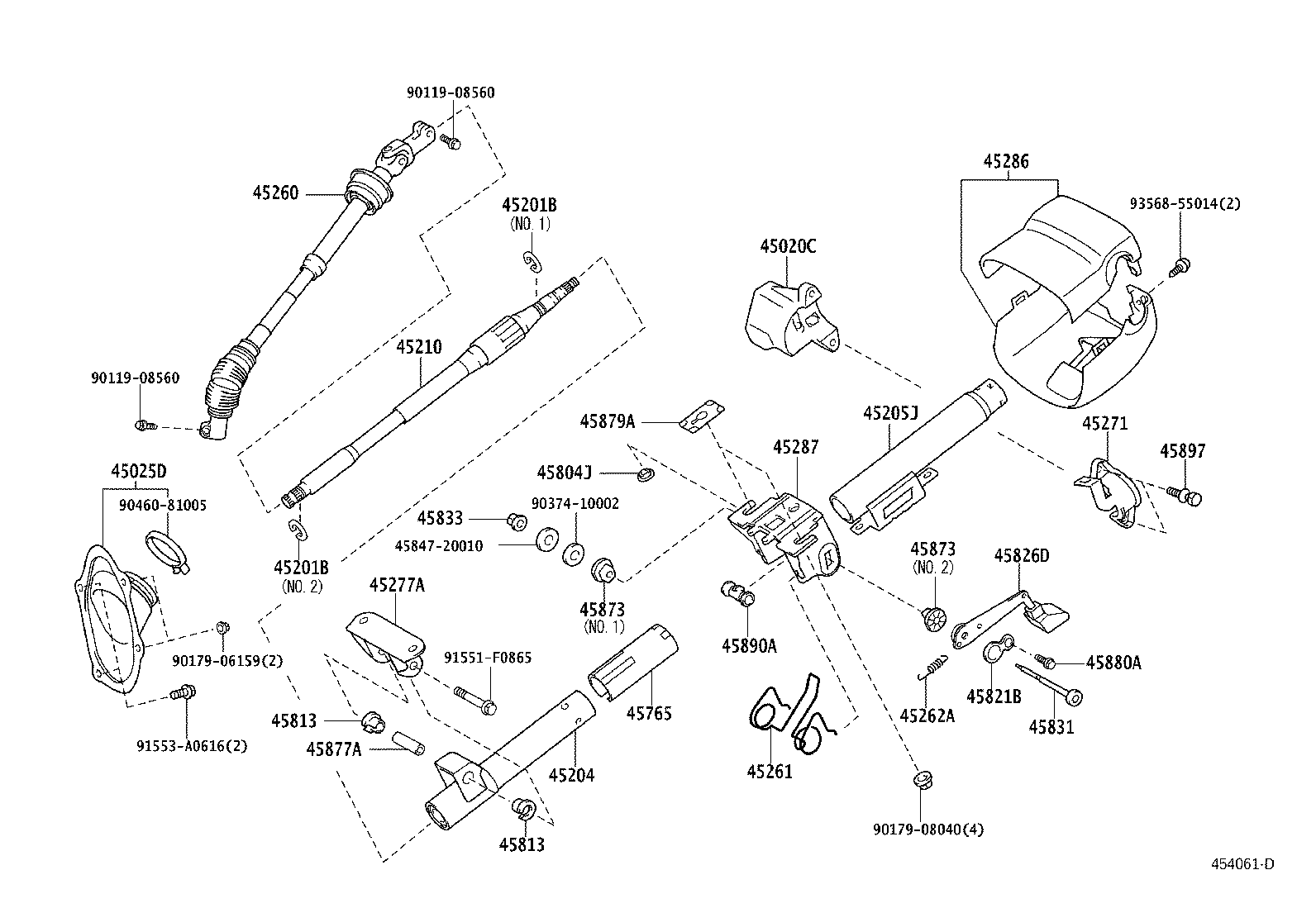 45210-22280 SHAFT ASSY, STEERING MAIN product image
