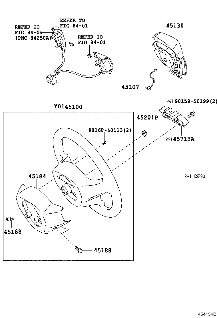 45116-52040-B0 ORNAMENT, STEERING WHEEL, NO.1 product image