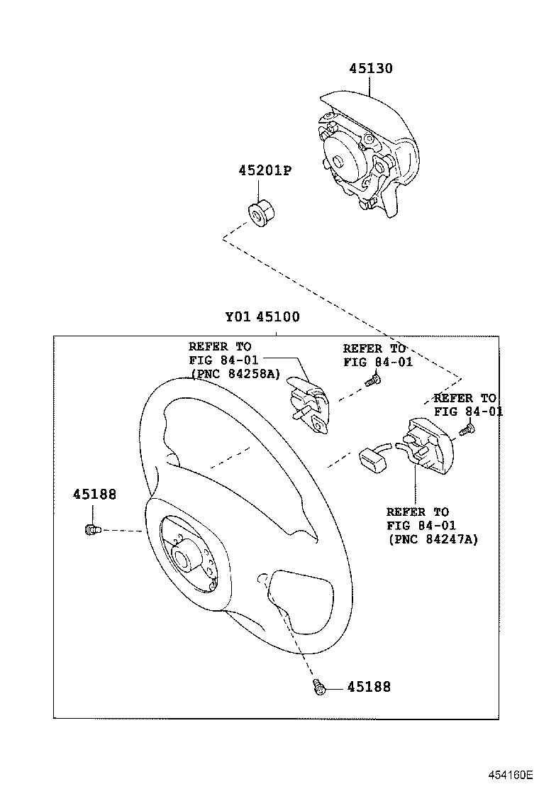 45100-21130-B0 WHEEL ASSY, STEERING product image