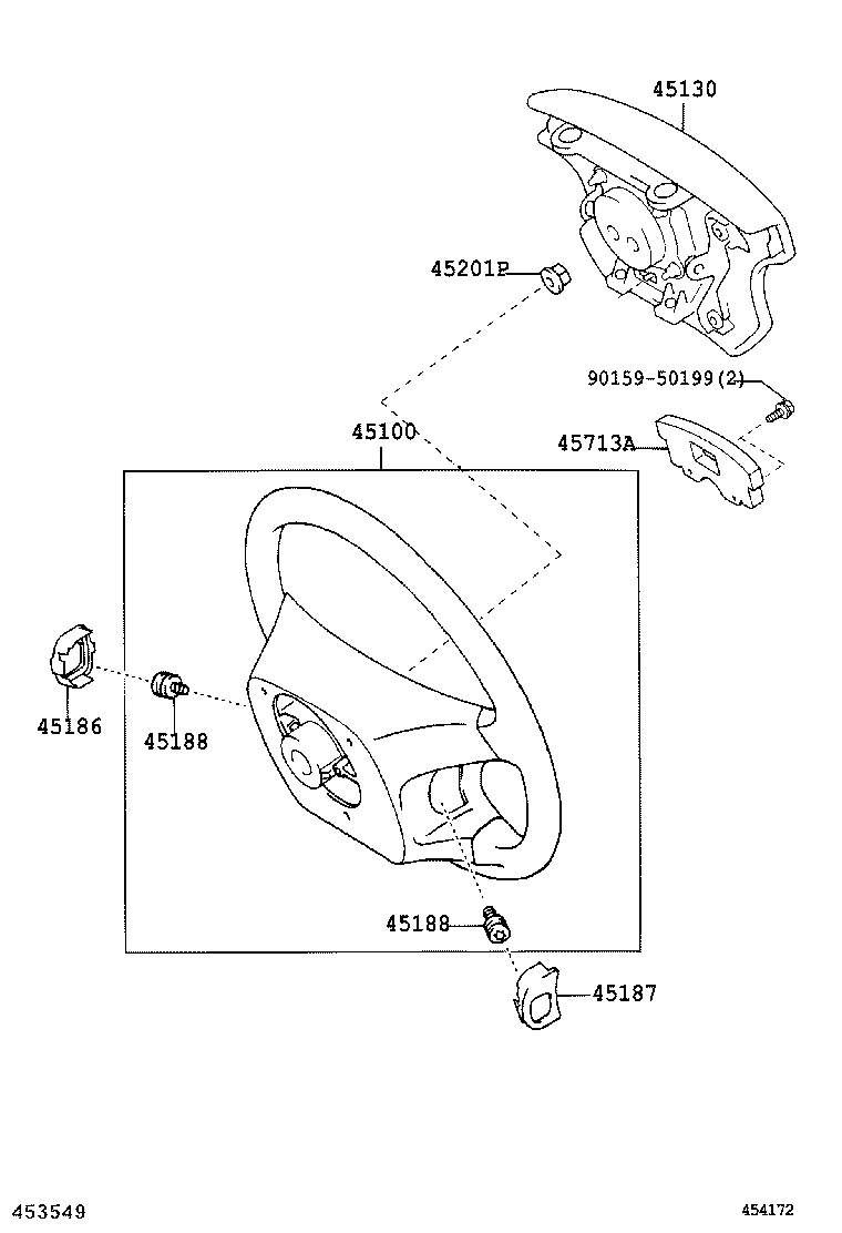 45130-48170-B0 BUTTON ASSY, HORN product image