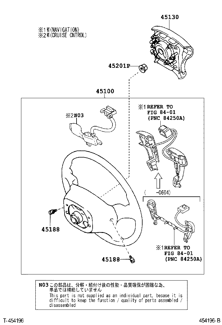 45100-05500-B0 WHEEL ASSY, STEERING product image