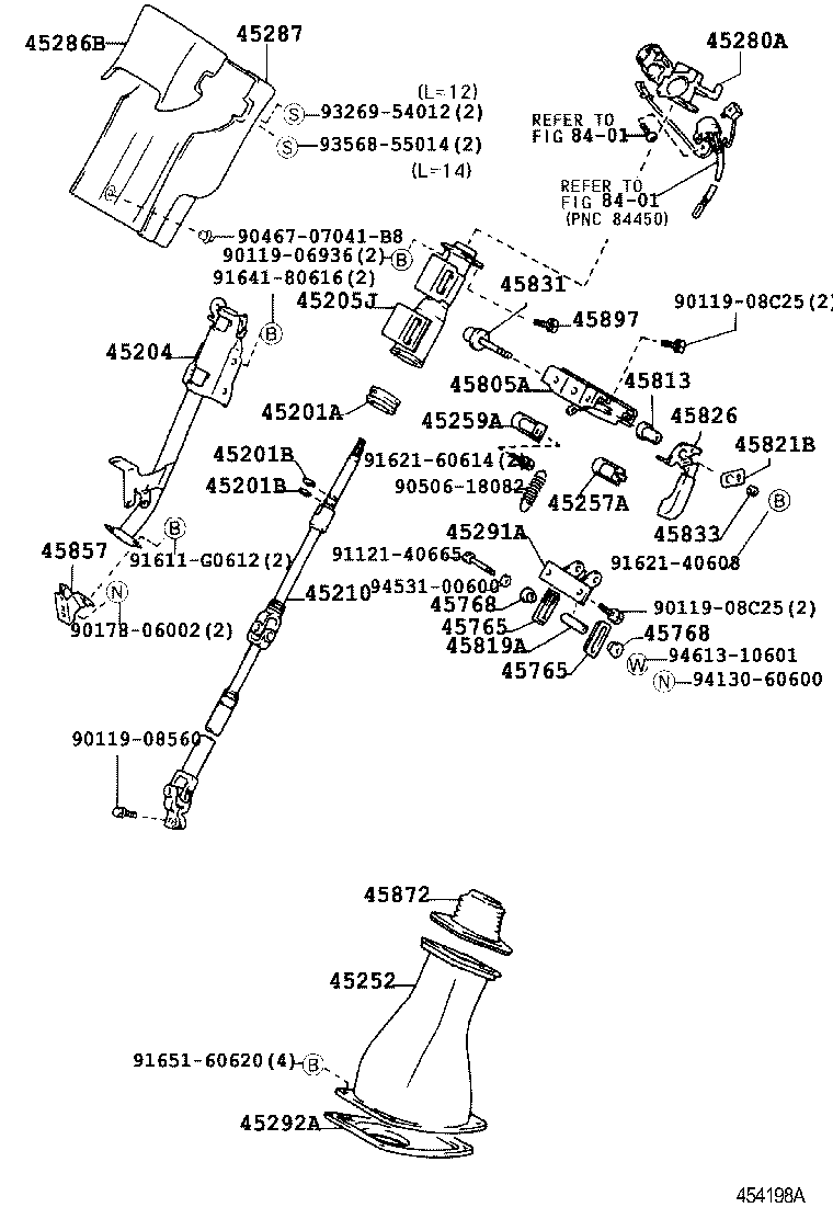 45210-37290 SHAFT ASSY, STEERING MAIN product image