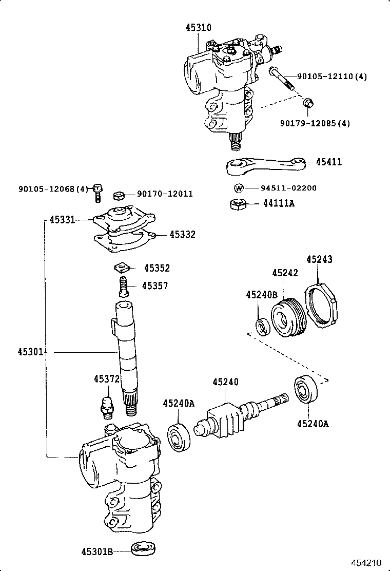 45450-69155 ROD ASSY, STEERING RELAY product image