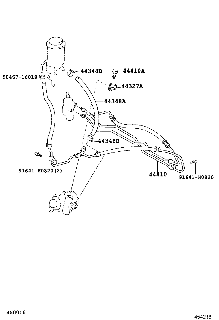 44348-60210 HOSE, OIL RESERVOIR TO PUMP, NO.1 product image